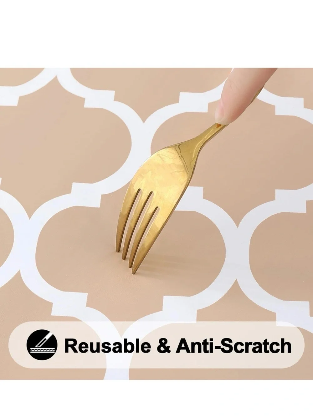 Fitted Vinyl Round Tablecloth — 25”-30”